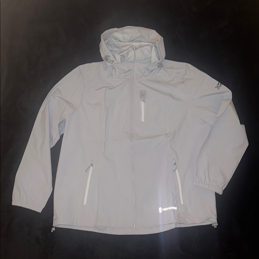 Brand New Free Country Gray Utility Jacket with Hood